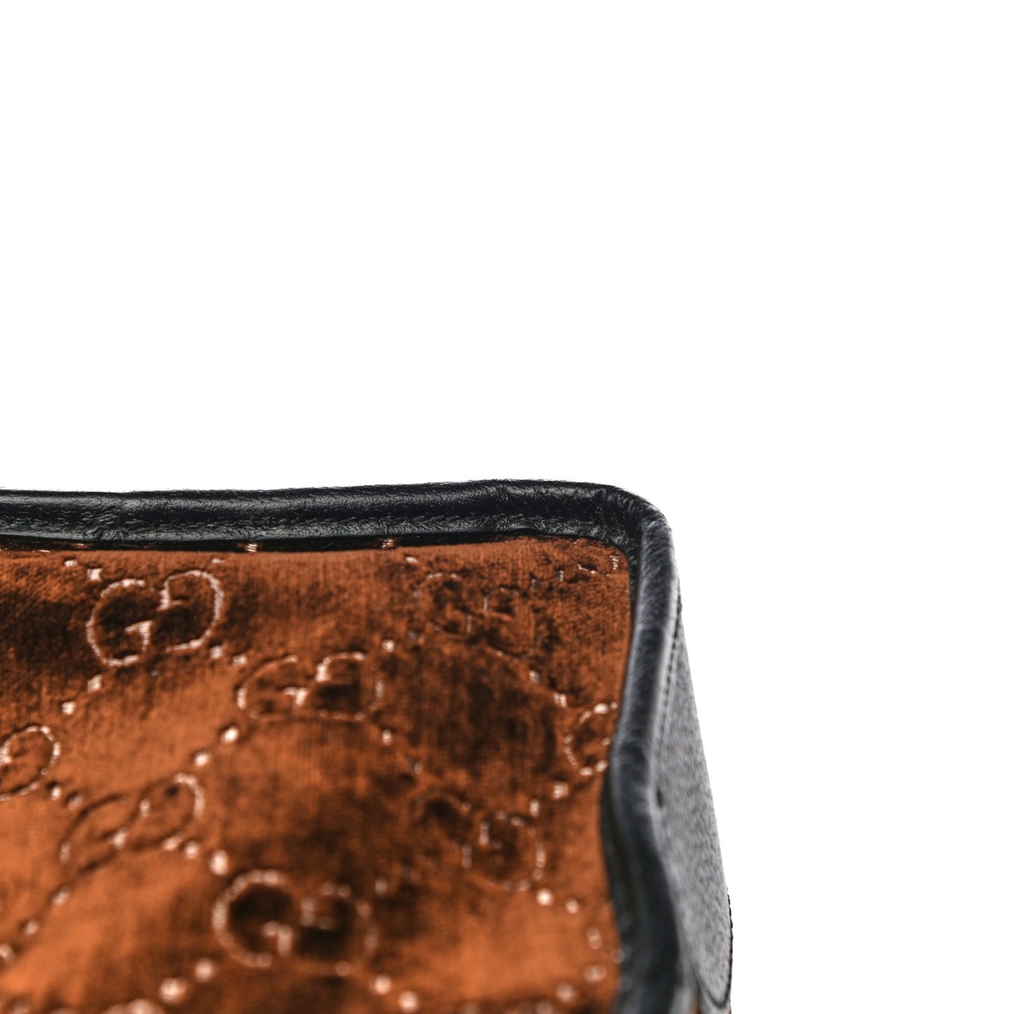 Velvet GG Monogram Textured Calfskin Web Medium Duffle Bag Brown Black