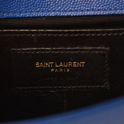 Saint Laurent Grain De Poudre Small Classic Monogram Kate Satchel Royal Blue 6 of 16