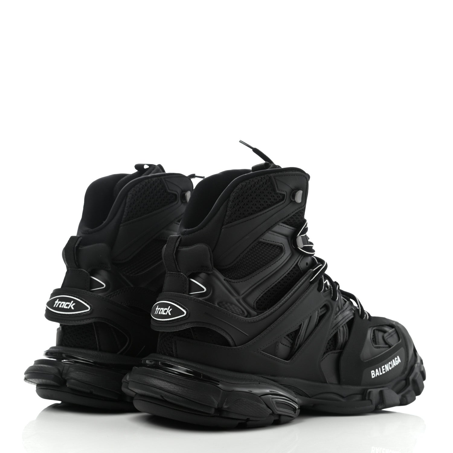 Balenciaga Mesh Nylon Mens Track Hike Sneakers 44 Black 4 of 9