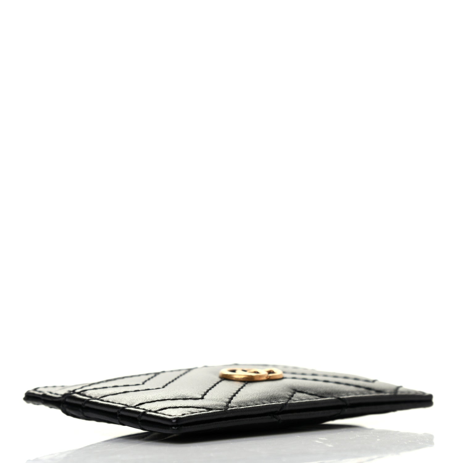 Gucci Calfskin Matelasse GG Marmont Card Holder Black 4 of 6
