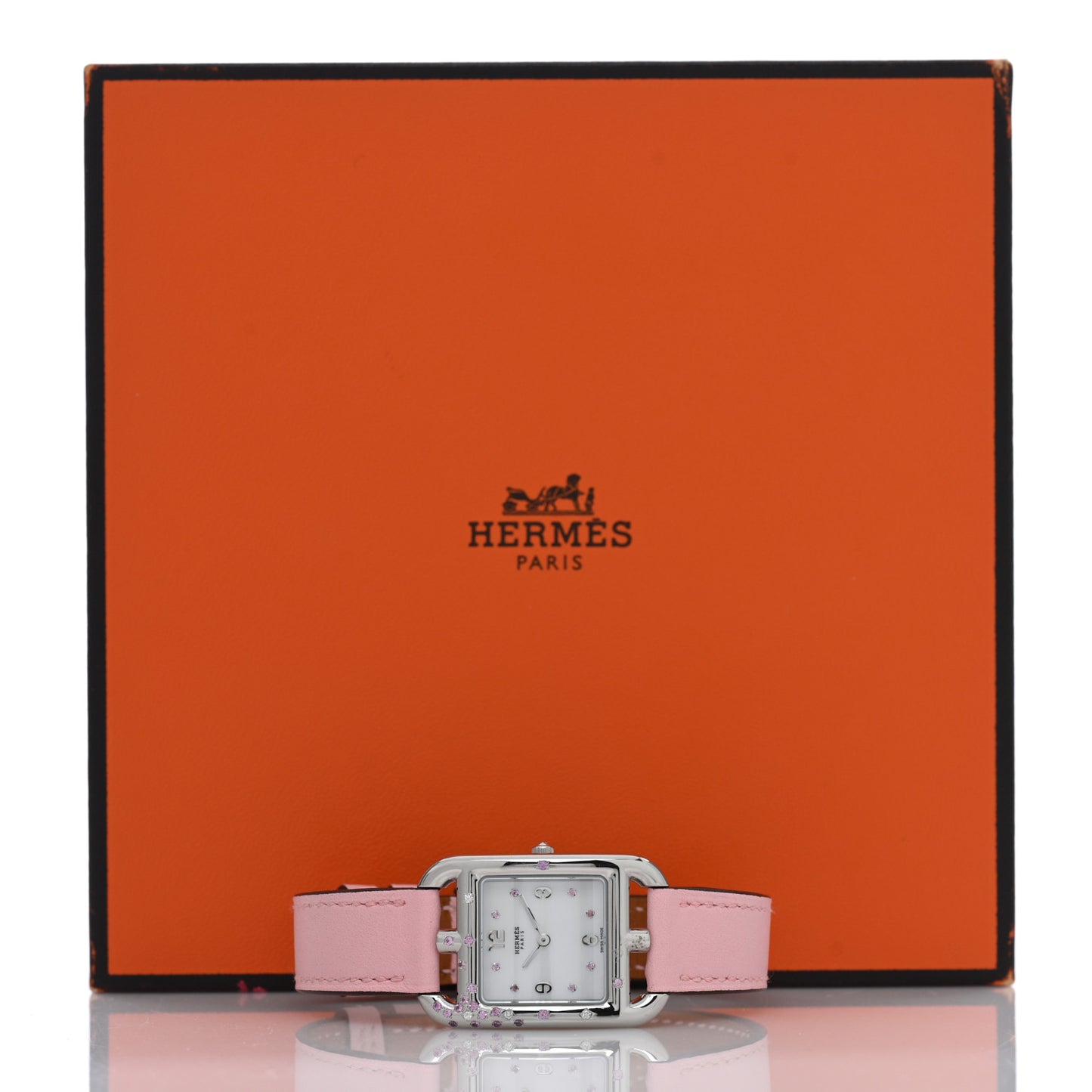 Stainless Steel Swift Diamond Pink Sapphire Mother of Pearl 23mm Cape Cod Quartz Watch Rose Sakura