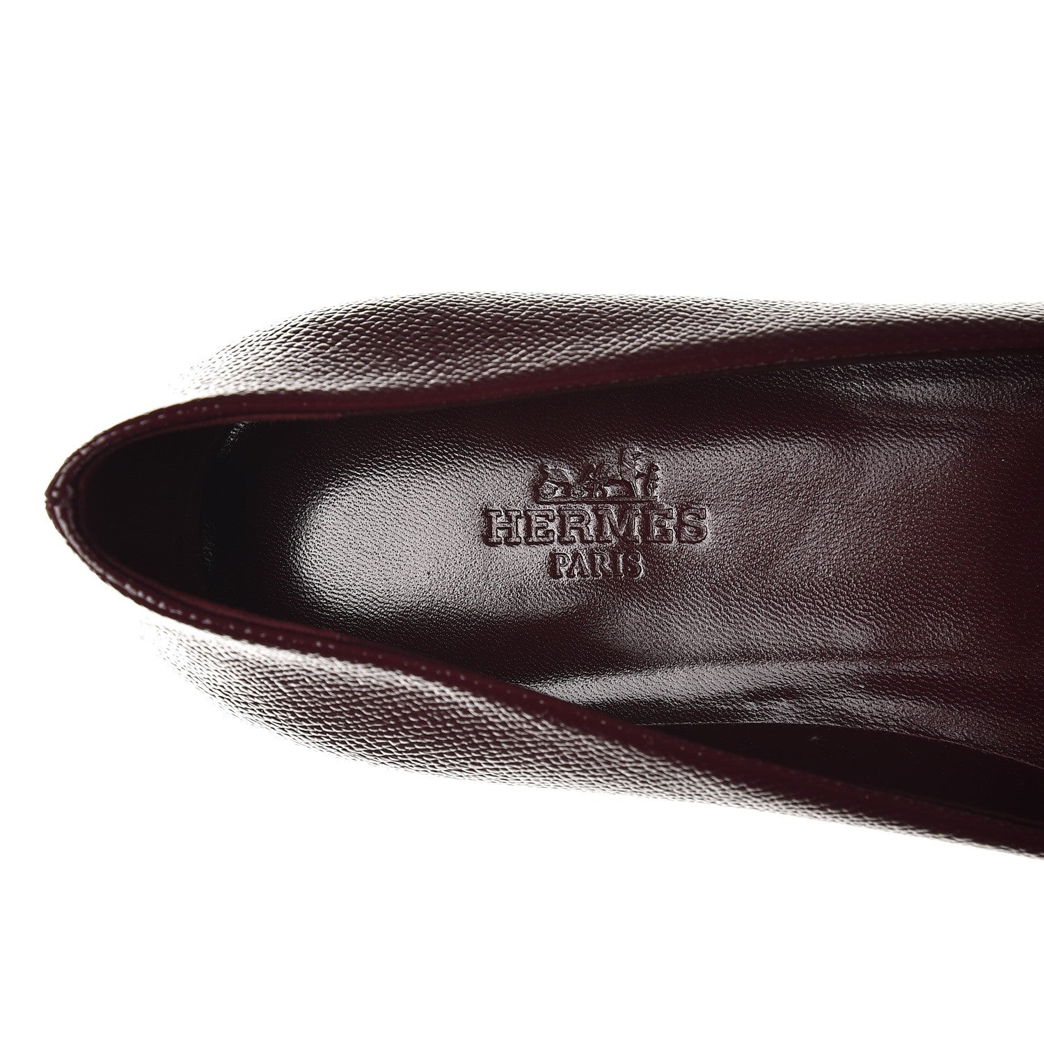 Hermes Patent Epsom Laura Ballerina Flats 36.5 Bordeaux 6 of 7