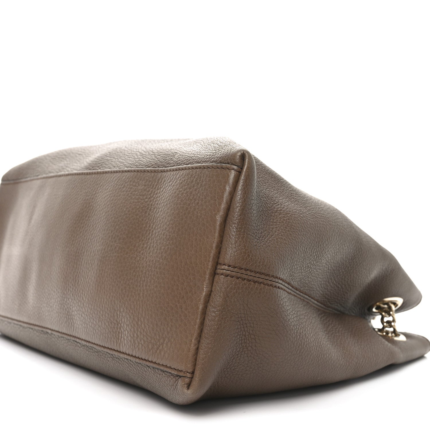 Gucci Pebbled Calfskin Medium Soho Chain Shoulder Bag Maple Brown 10 of 10