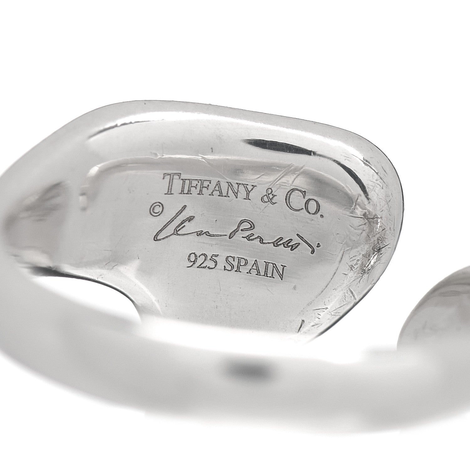 Tiffany Sterling Silver Elsa Peretti Full Heart Ring 52 6 4 of 4