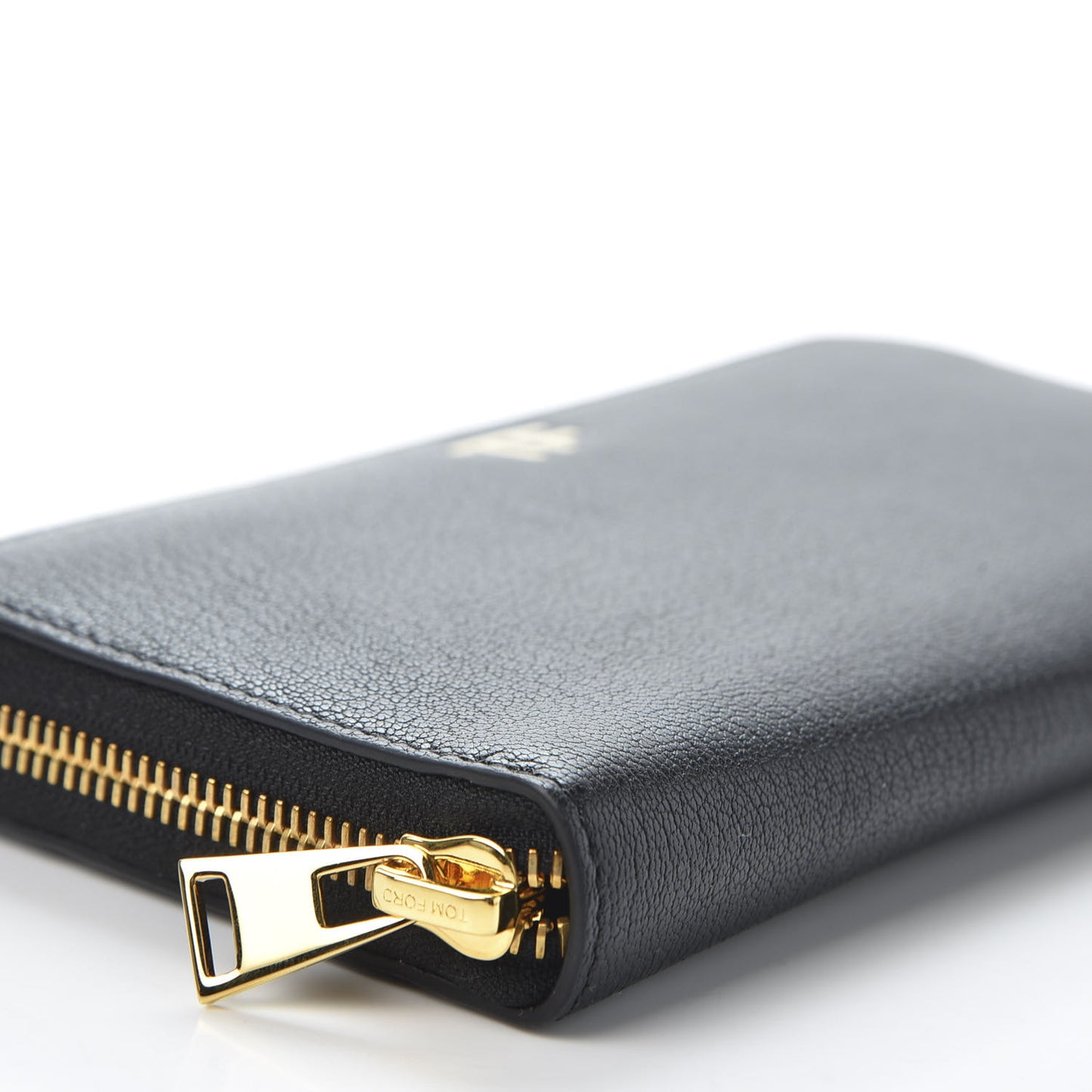 Calfskin TF Zip Around Wallet Black