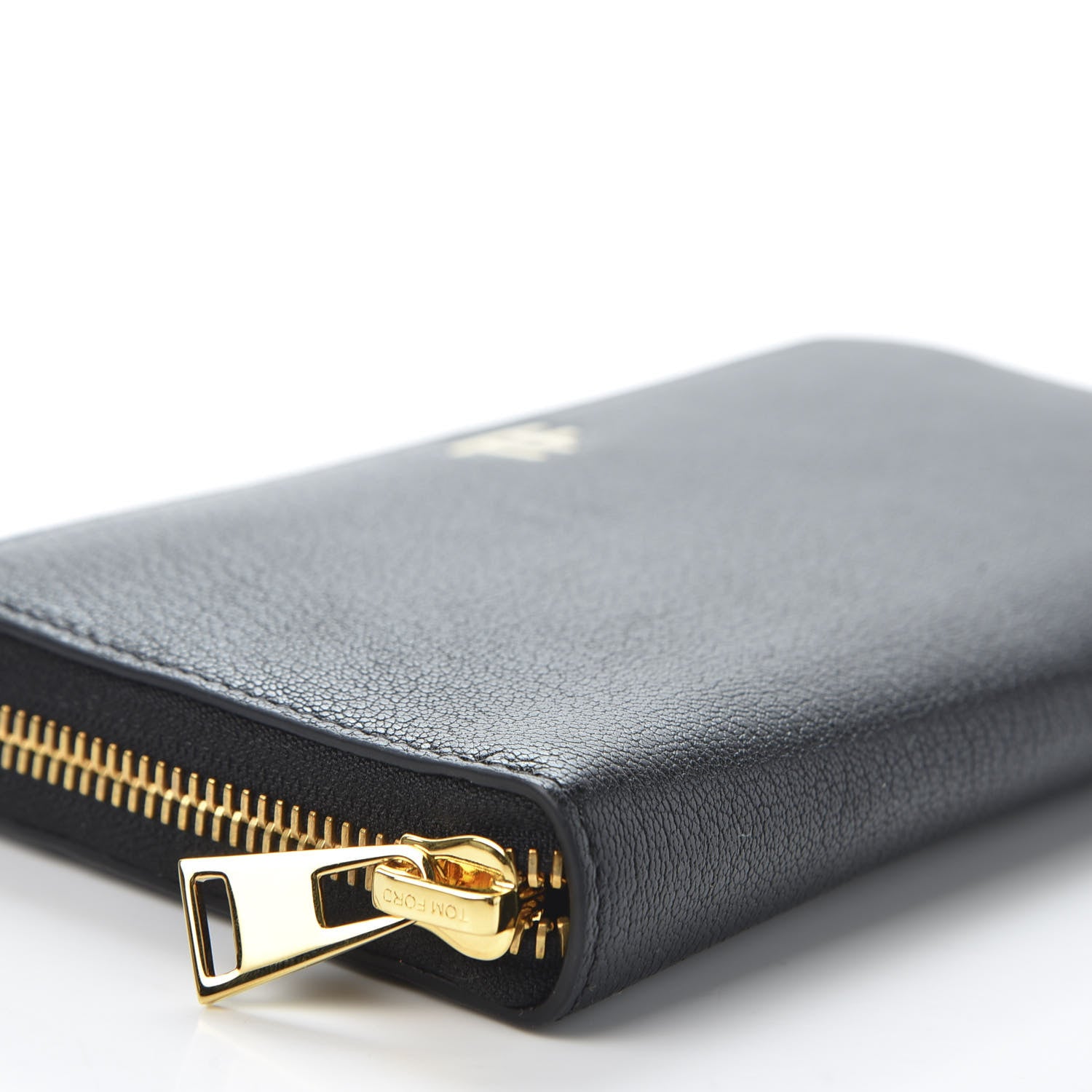 Tom Ford Calfskin TF Zip Around Wallet Black 5 of 7