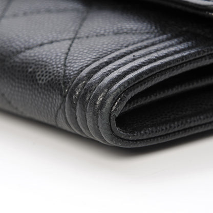Chanel Caviar Quilted Boy Flap Wallet Black 12 of 14