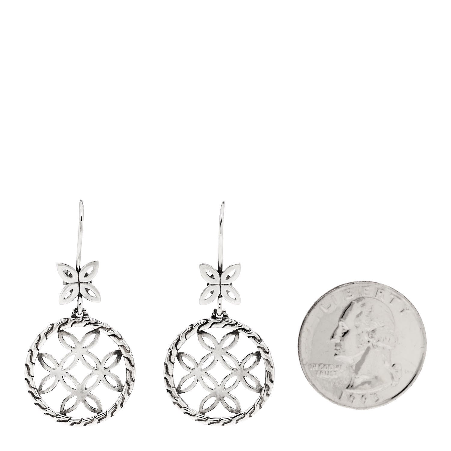 John Hardy Sterling Silver Batu Kawung Earrings 2 of 5