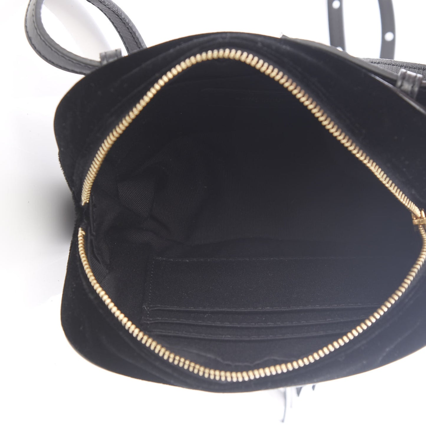 Velour Matelasse Monogram Lou Belt Bag Black