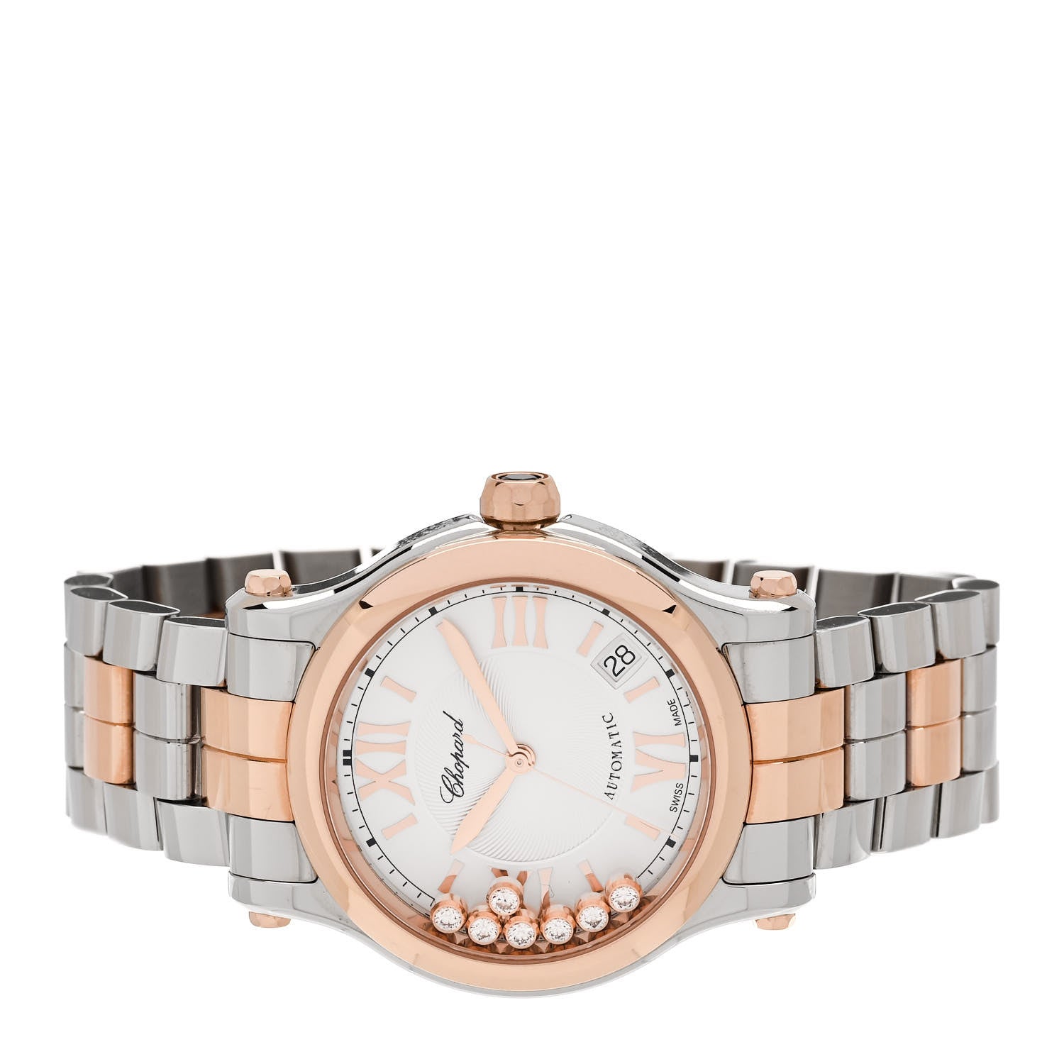 Chopard Stainless Steel 18K Rose Gold 7 Diamond 36mm Happy Sport Automatic Watch 2 of 5
