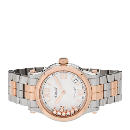Chopard Stainless Steel 18K Rose Gold 7 Diamond 36mm Happy Sport Automatic Watch 2 of 5