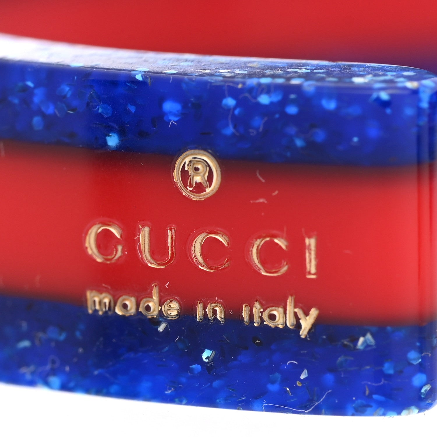 Gucci Crystal Web Cuff Blue Red 4 of 5