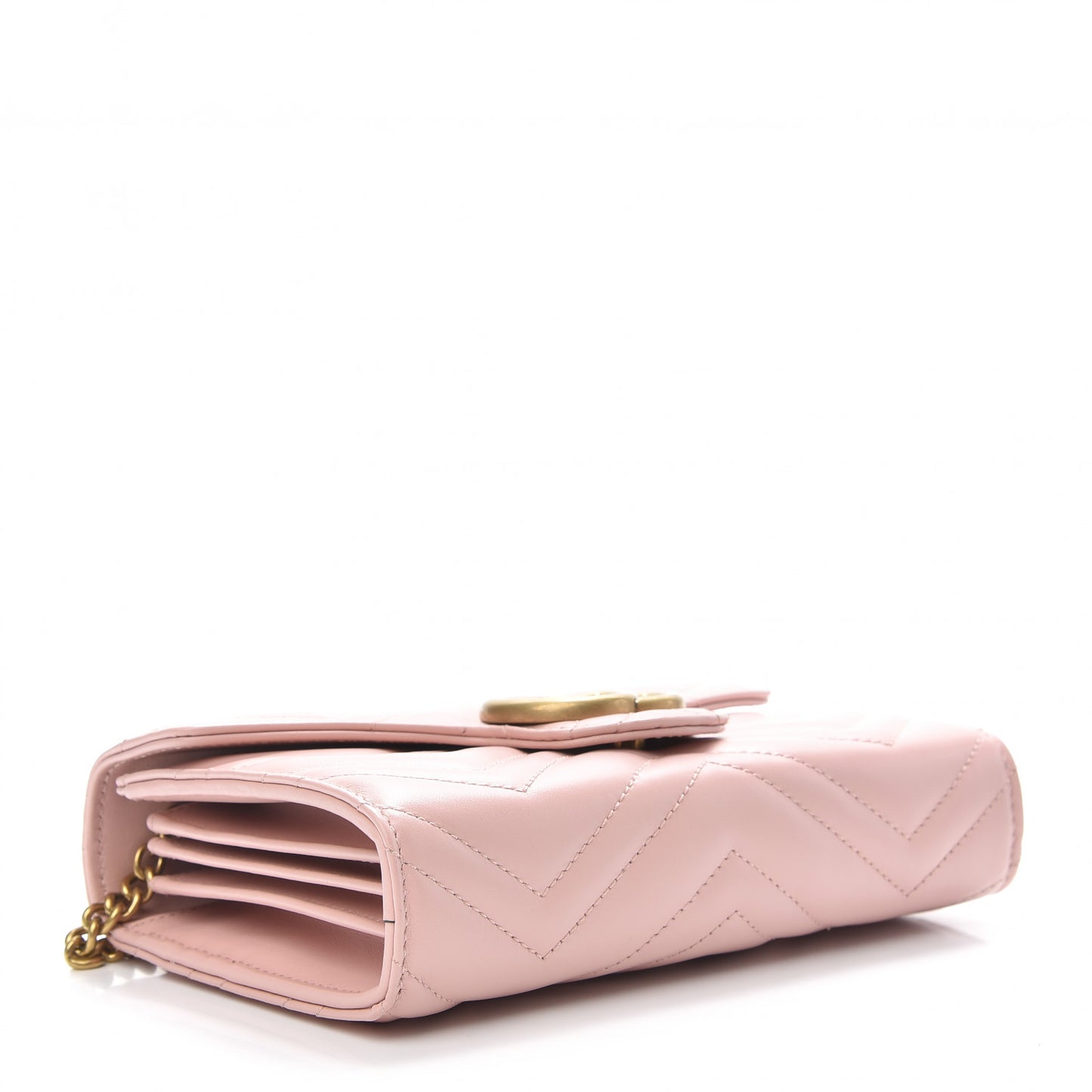 Calfskin Matelasse GG Marmont Chain Wallet Perfect Pink