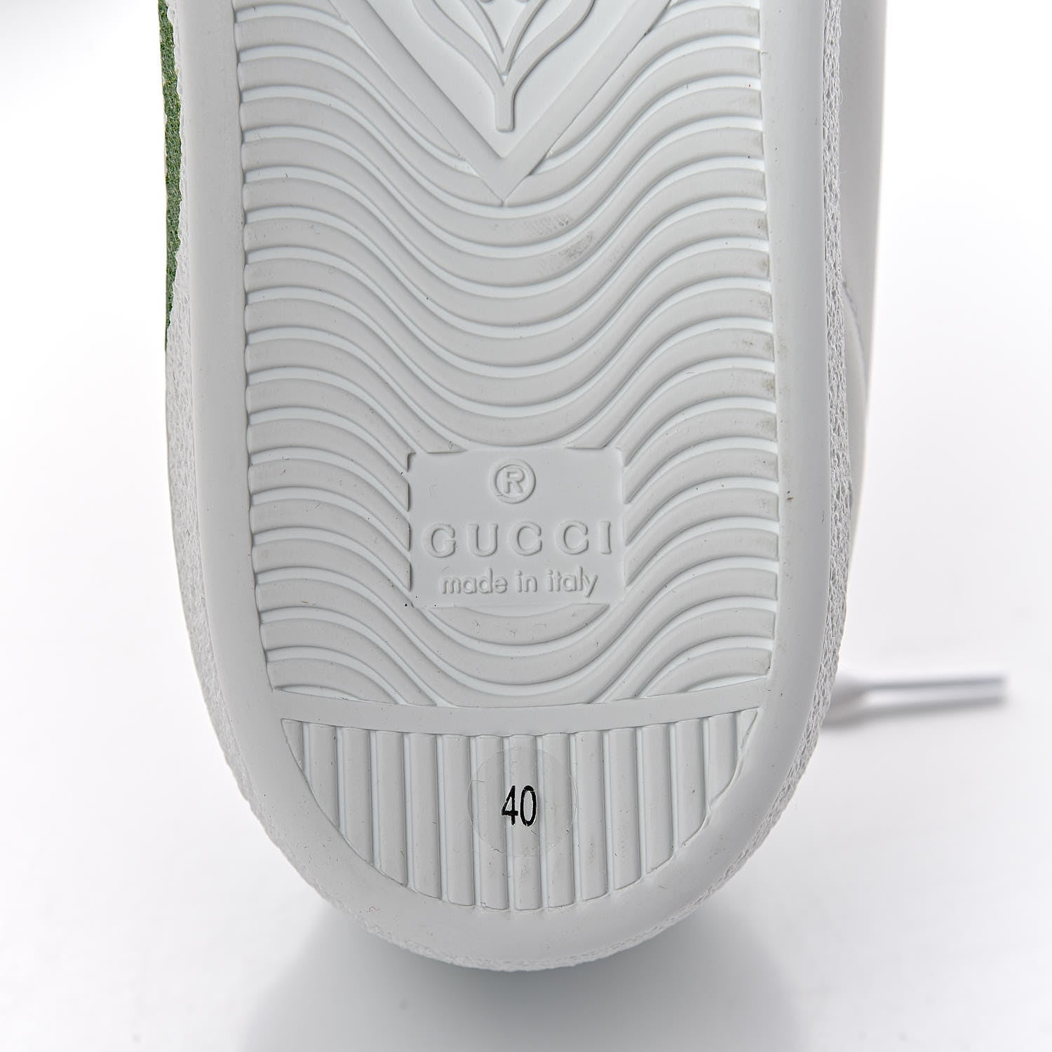 Gucci Calfskin Interlocking G Womens New Ace Sneakers 40 White Red Flame Green 7 of 9