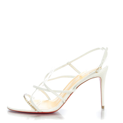 Christian Louboutin Kid Gwinispike 85 Sandals 40.5 Neige Light Gold 1 of 9