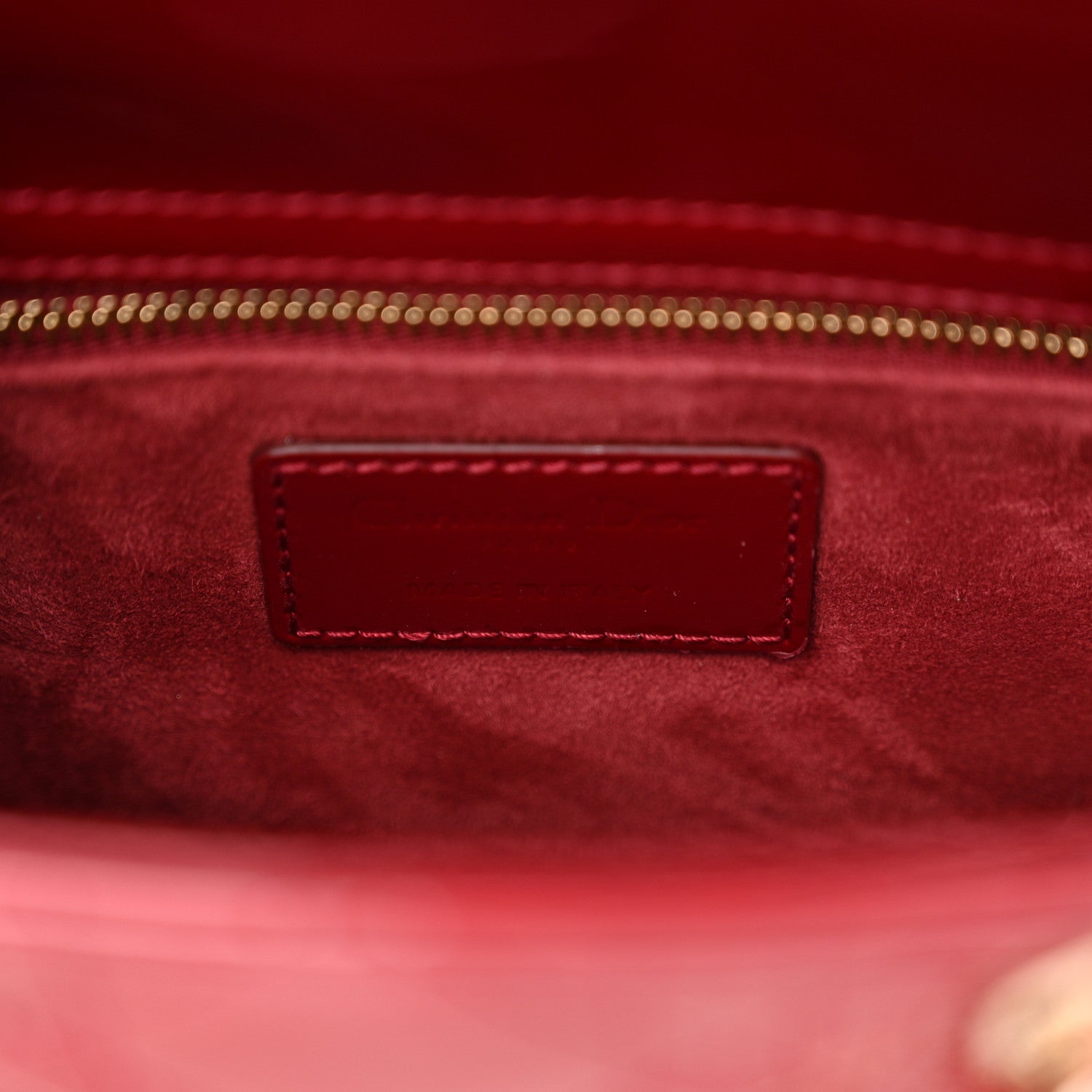 Christian Dior Patent Cannage Small Lady Dior Cherry Red 6 of 10