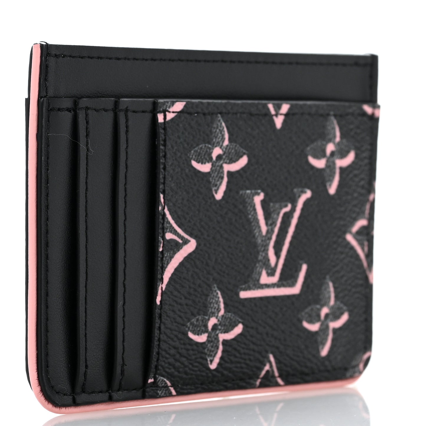 Monogram Fall for You LV Side-Up Card Holder Black