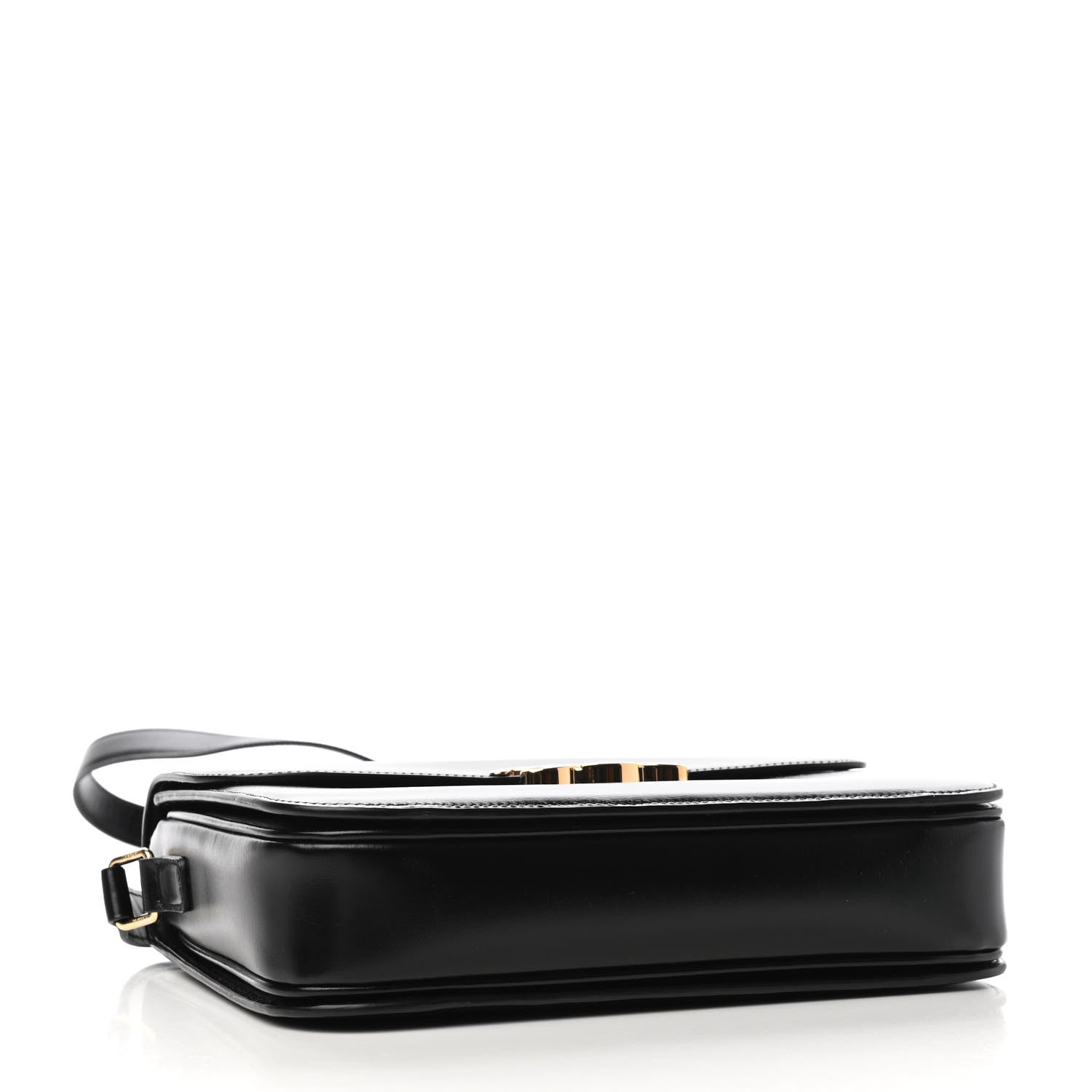 Celine Shiny Calfskin Medium Triomphe Black 3 of 4
