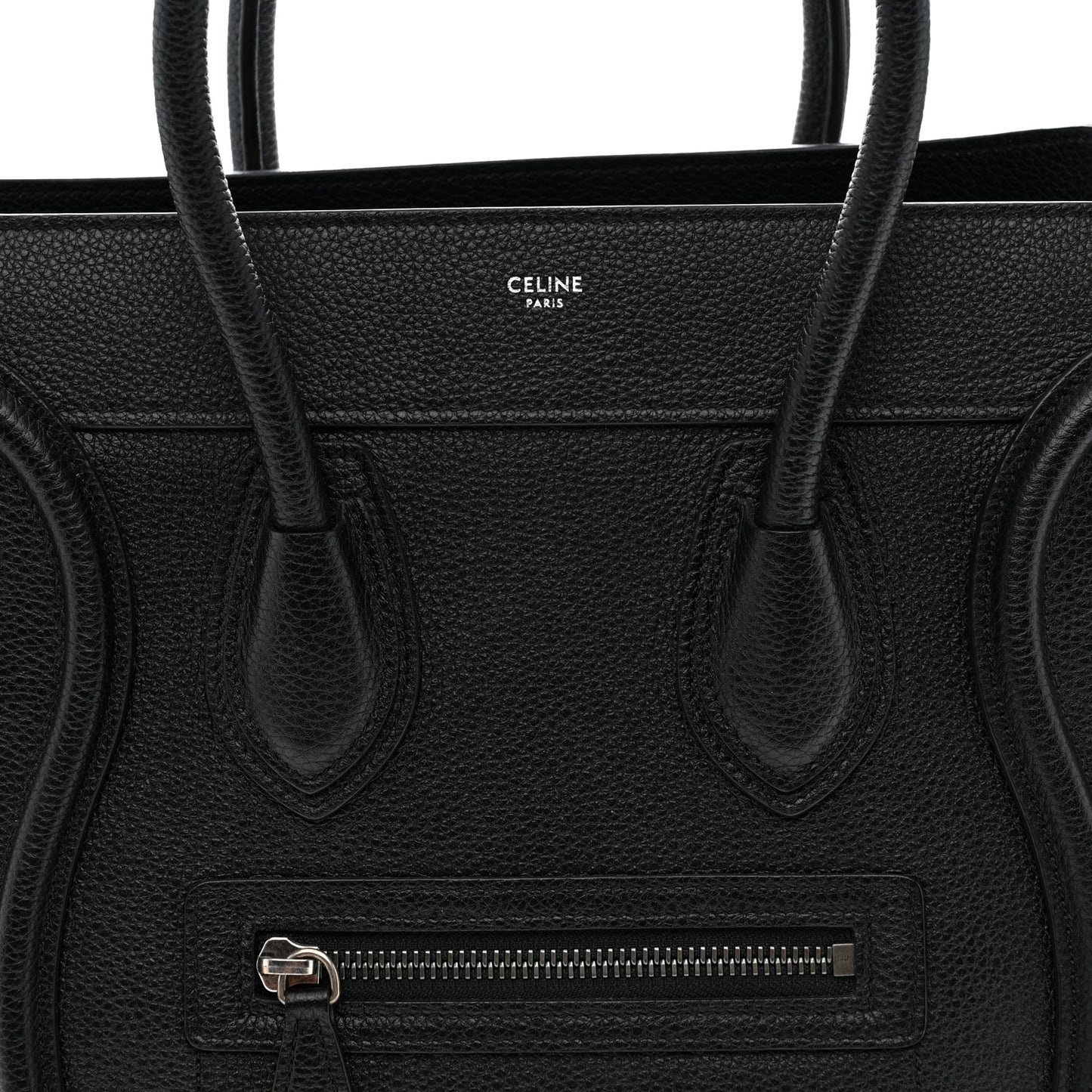 Drummed Calfskin Micro Luggage Black