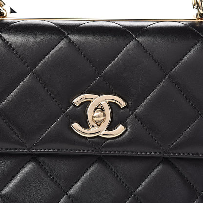 Chanel Lambskin Quilted Small Trendy CC Dual Handle Flap Bag Black 14 of 14