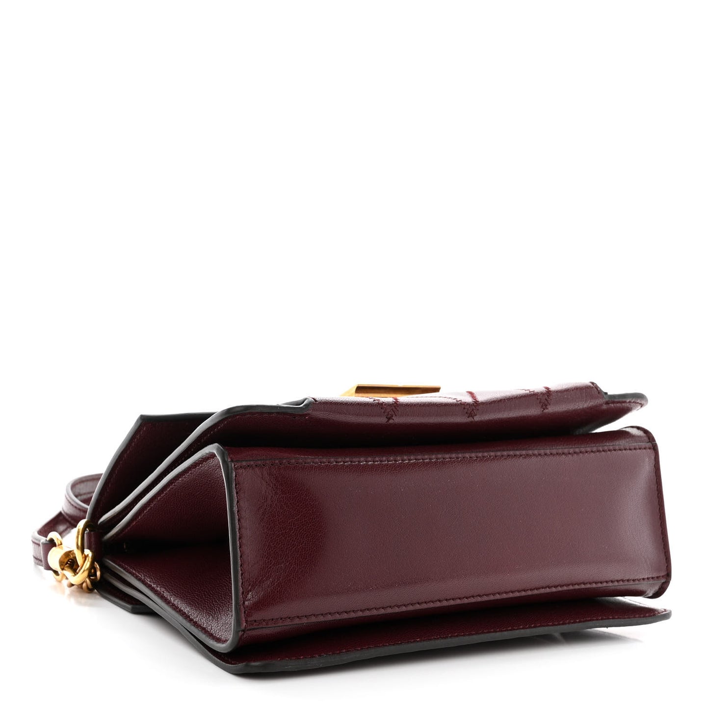 Goatskin Quilted Small GV3 Shoulder Bag Aubergine