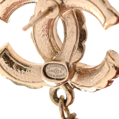 Chanel Pearl CC Drop Earrings Gold Pearly White 4 of 5