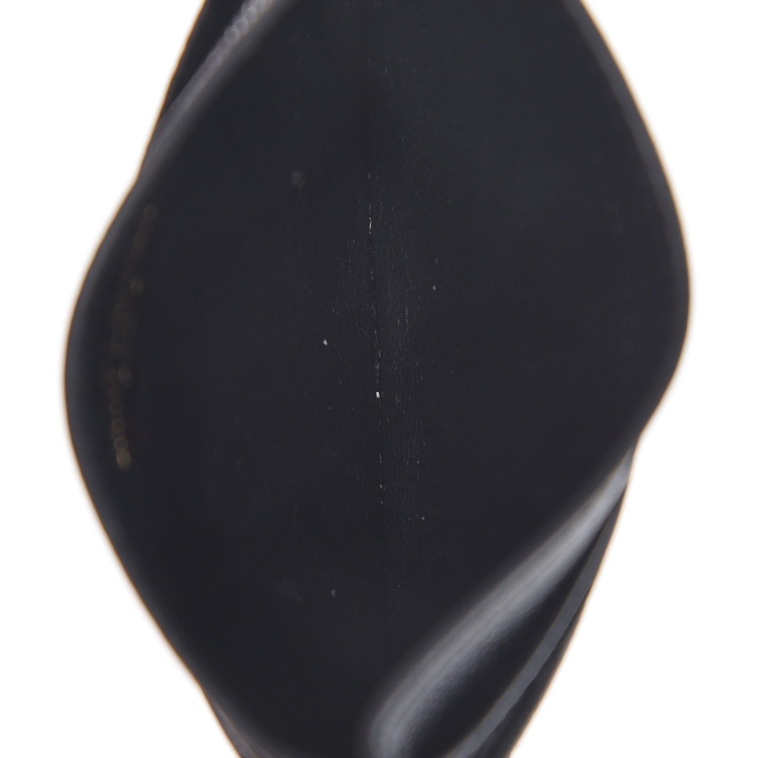 Saint Laurent Grain De Poudre Matelasse Chevron Monogram Credit Card Case Black 5 of 8