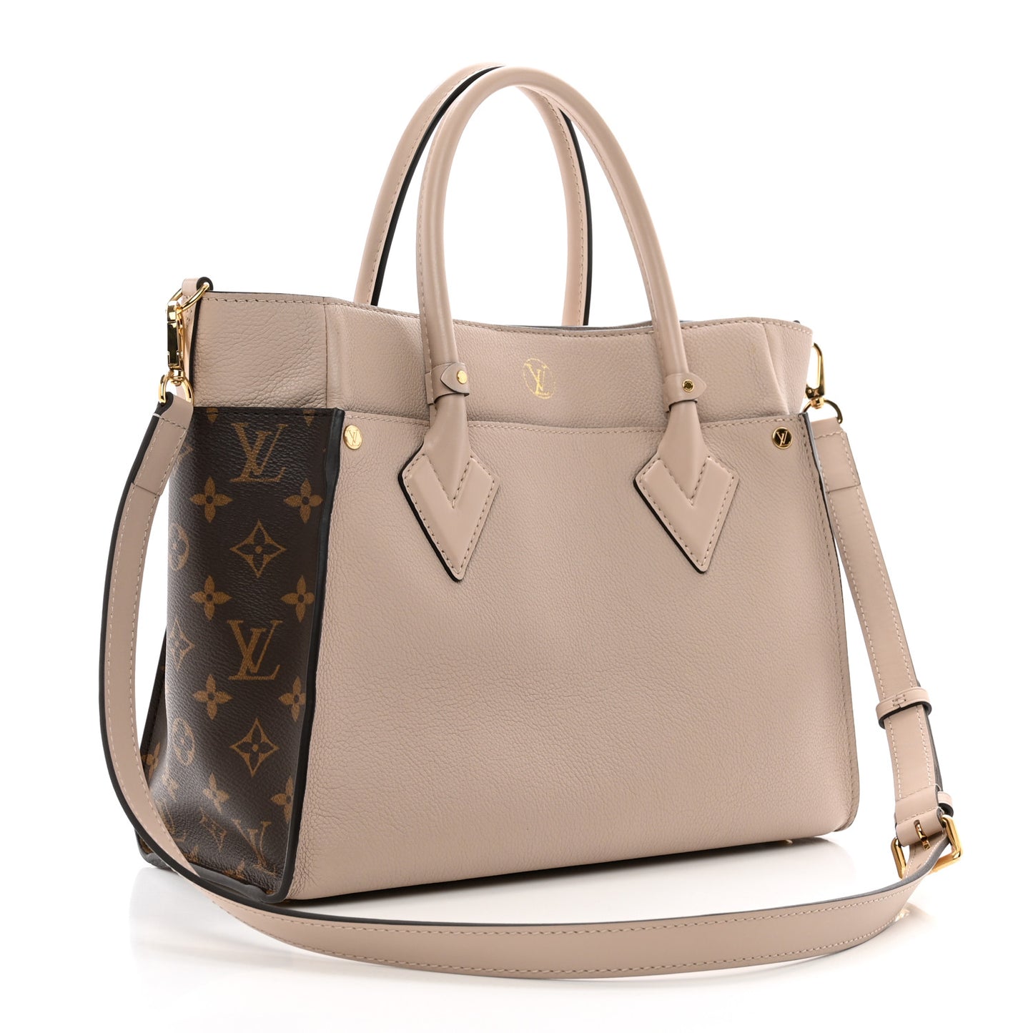 Calfskin Monogram On My Side Greige