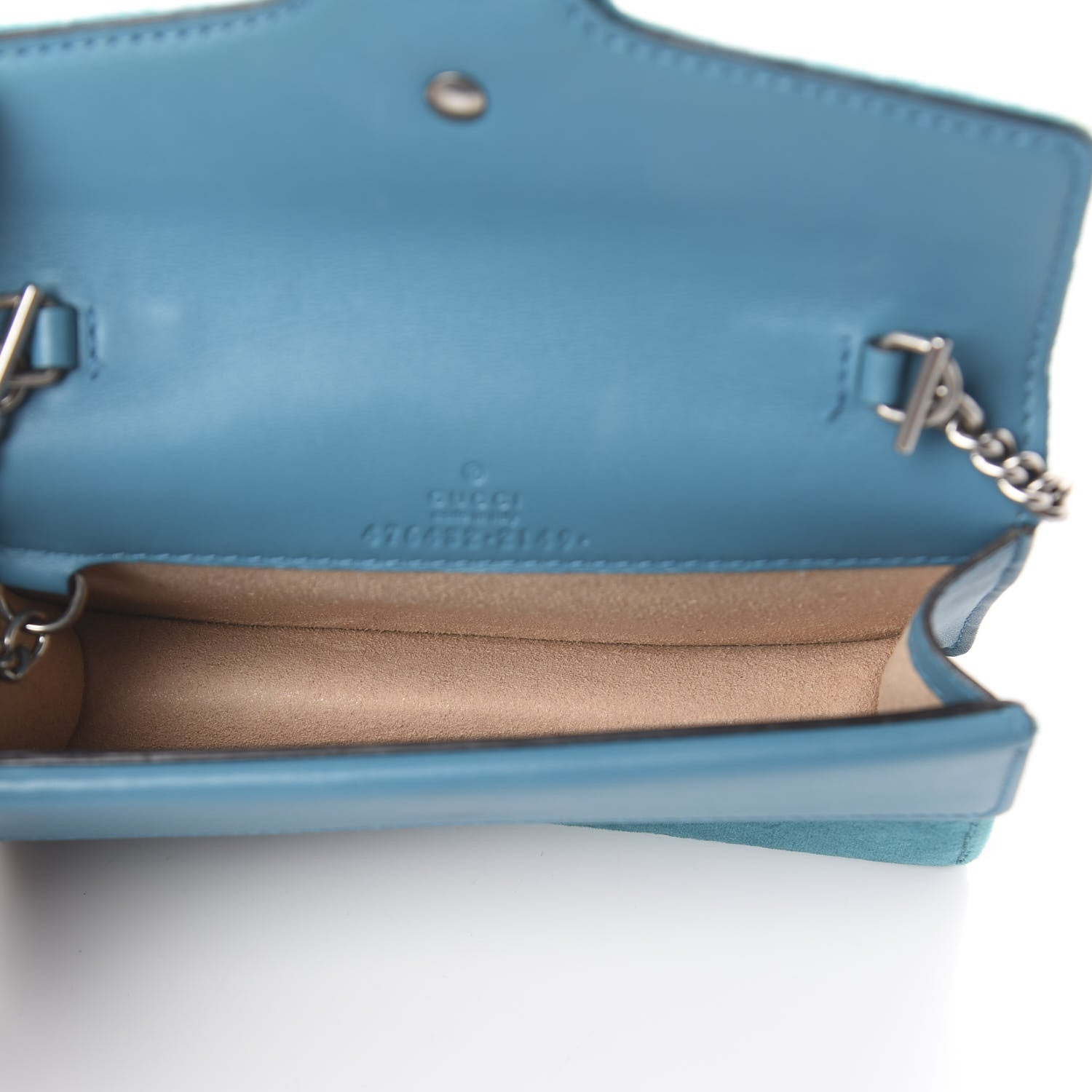 Gucci Velvet Super Mini Dionysus Shoulder Bag Pavone Cyan 4 of 7