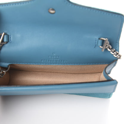 Gucci Velvet Super Mini Dionysus Shoulder Bag Pavone Cyan 4 of 7