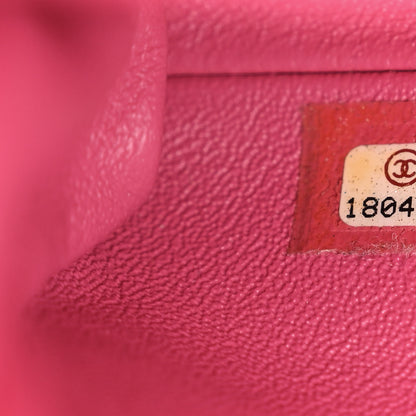 Chanel Lambskin Quilted Clutch With Chain Flap Pink 7 of 10