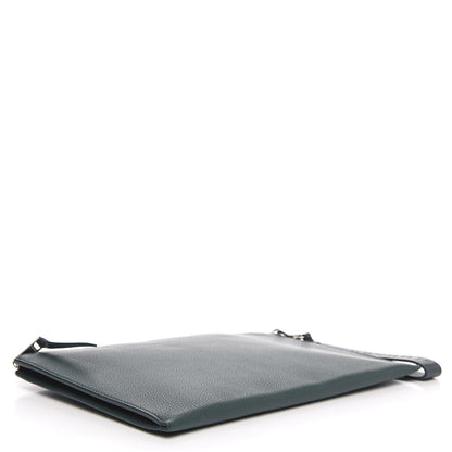 Burberry Grainy Calfskin Edin Zip Pouch Dark Cyan 4 of 9