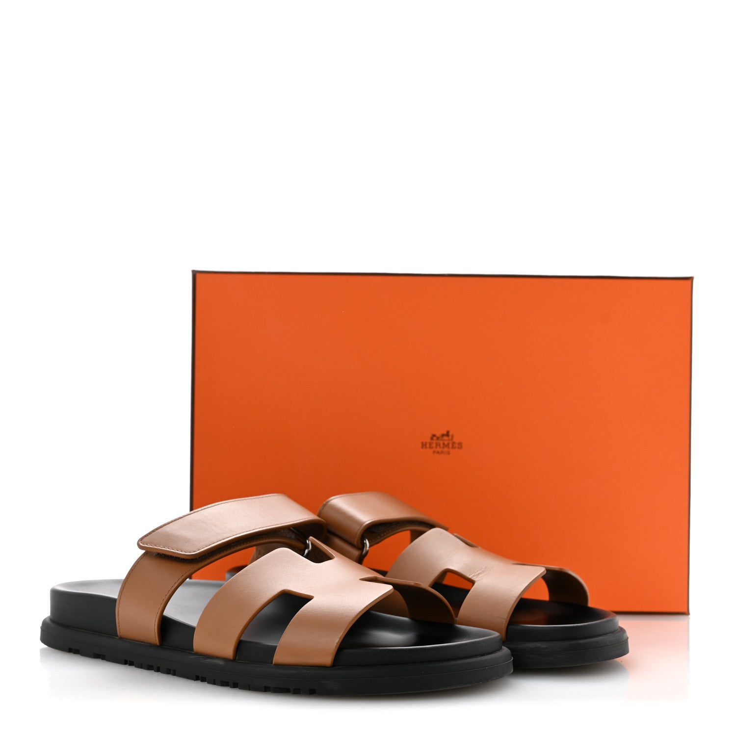 Hermes Calfskin Womens Chypre Sandals 37 Naturel 12 of 12