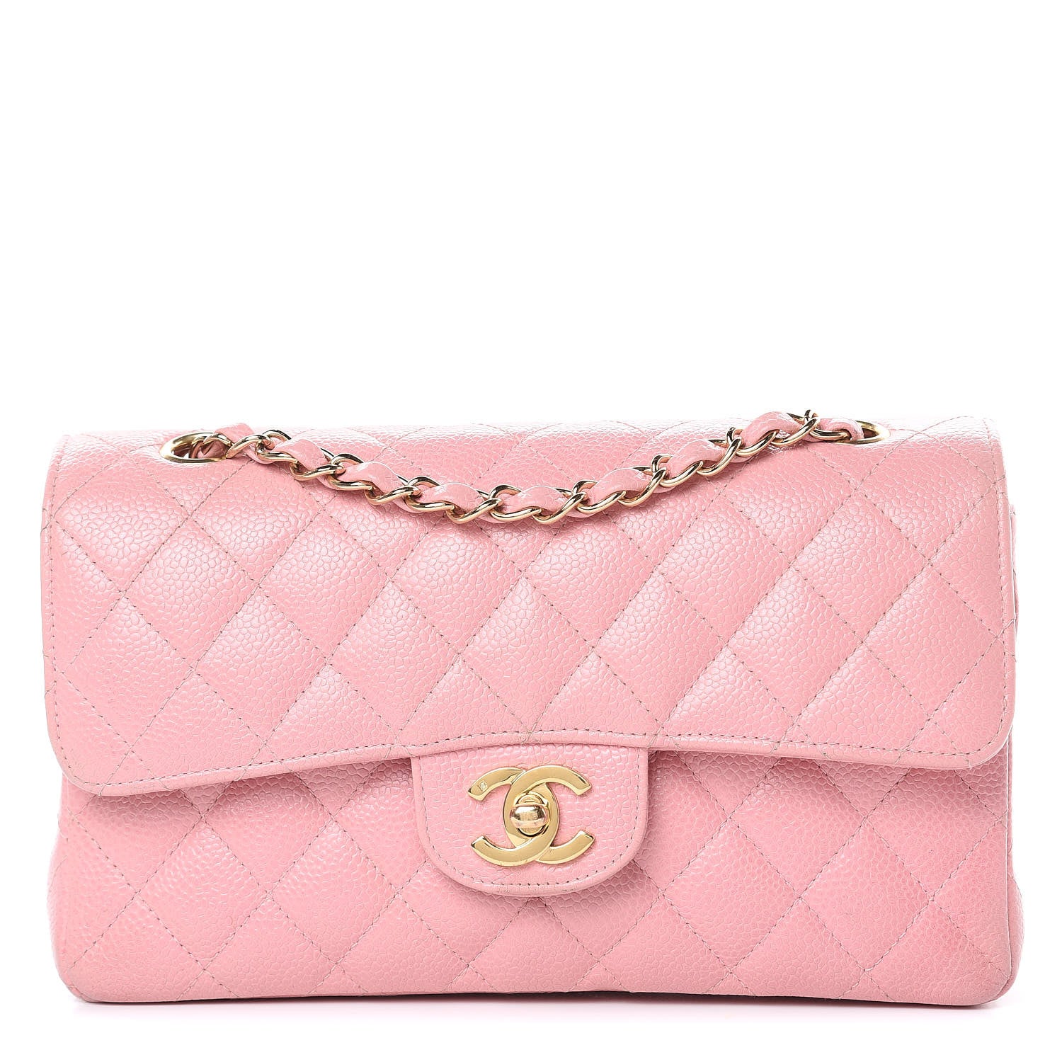 Chanel Caviar Quilted Small Double Flap Pink 1 of 19