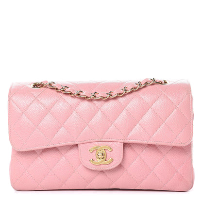 Chanel Caviar Quilted Small Double Flap Pink 1 of 19