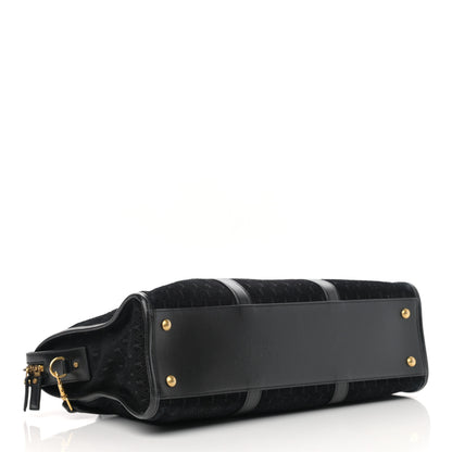 Saint Laurent Suede All-Over Monogram Medium Le Monogramme Duffle Black 6 of 24
