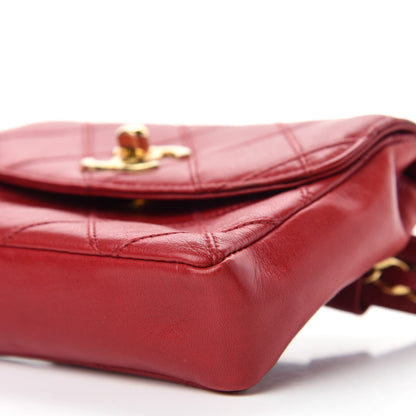 Chanel Calfskin Quilted Flap Waist Belt Bag Red 7 of 12
