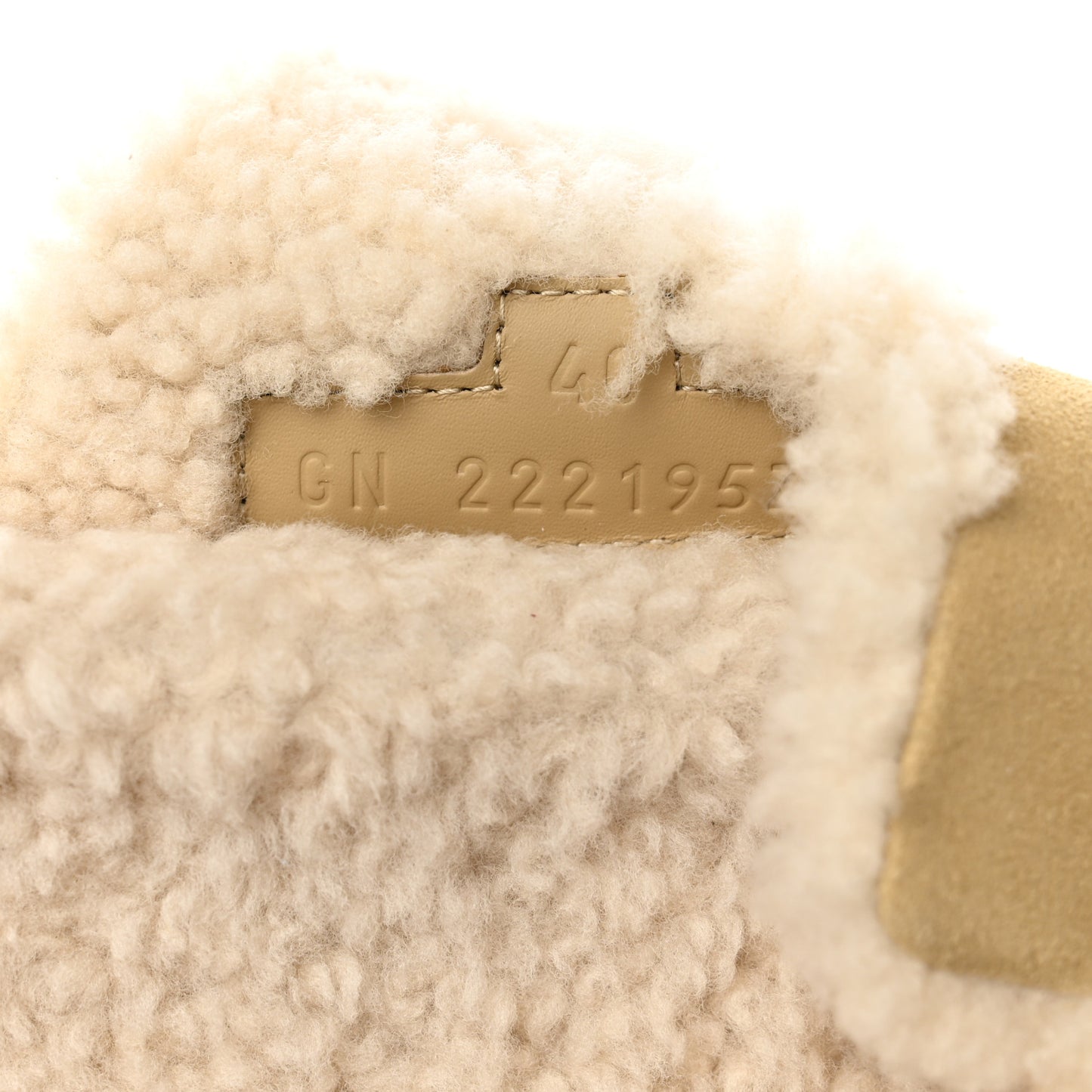 Suede Goatskin Woolskin Womens Chypre Sandals 40 Beige Albatre Ecru