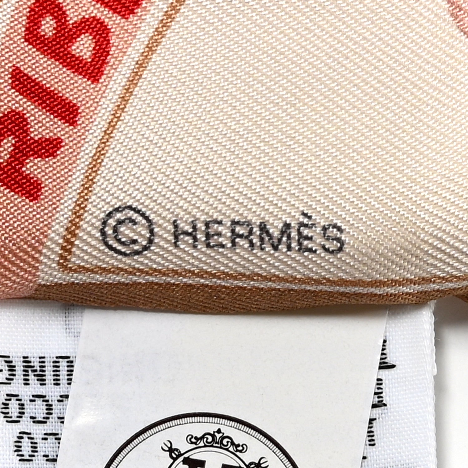 Hermes Silk Funny Ice Cream Twilly Beige Cream Vert 3 of 4
