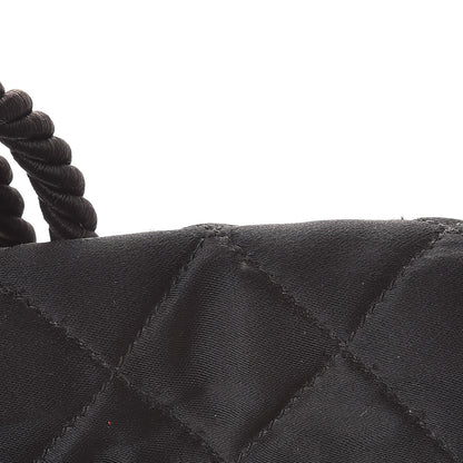 Chanel Satin Quilted Evening Clutch Black 12 of 12