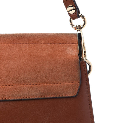 Chloe Suede Calfskin Medium Faye Shoulder Bag Tobacco 10 of 11