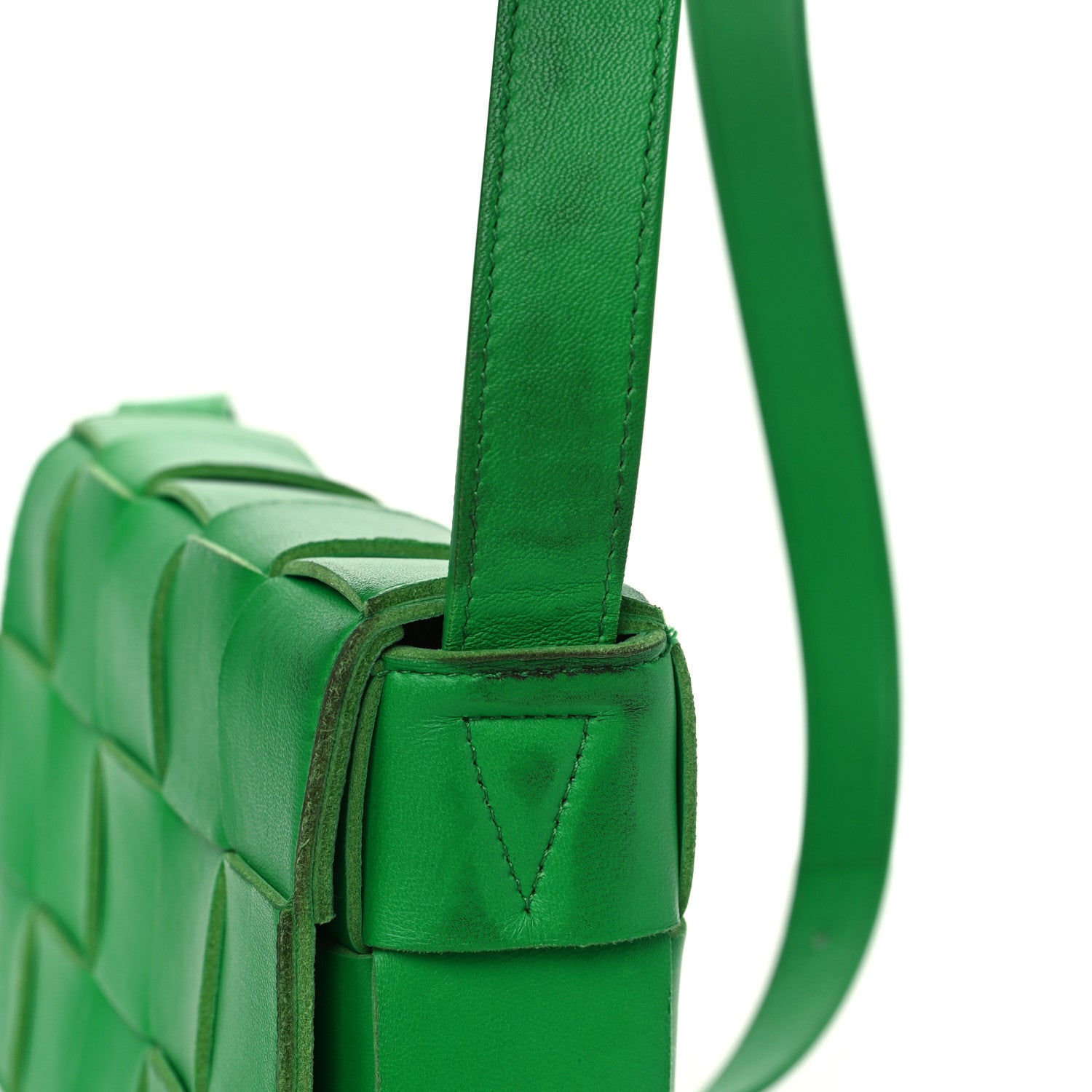 Bottega Veneta Lambskin Maxi Intrecciato Cassette Crossbody Bag Parakeet 12 of 12