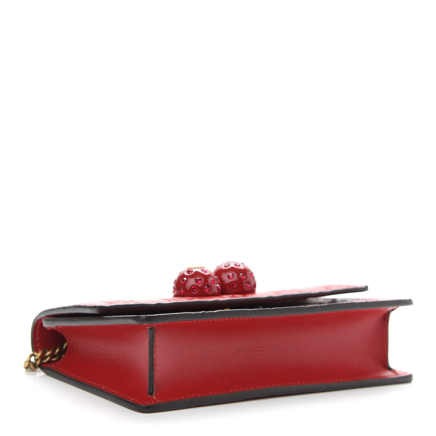 Gucci Guccissima Mini Cherry Chain Bag Hibiscus Red 4 of 8