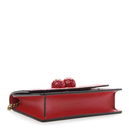 Gucci Guccissima Mini Cherry Chain Bag Hibiscus Red 4 of 8