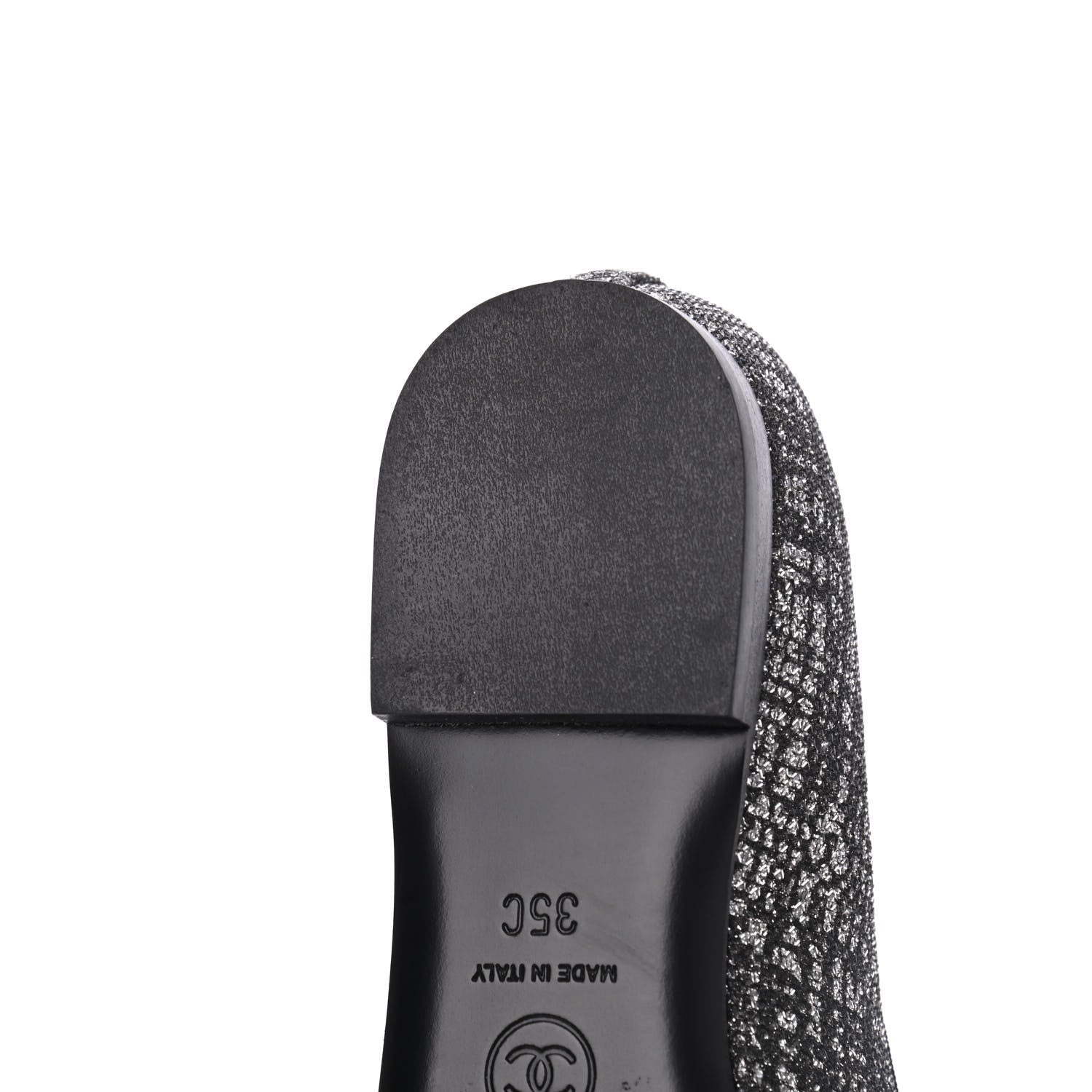 Chanel Fantasy Tweed CC Mocassin Loafers 35 Silver 11 of 13
