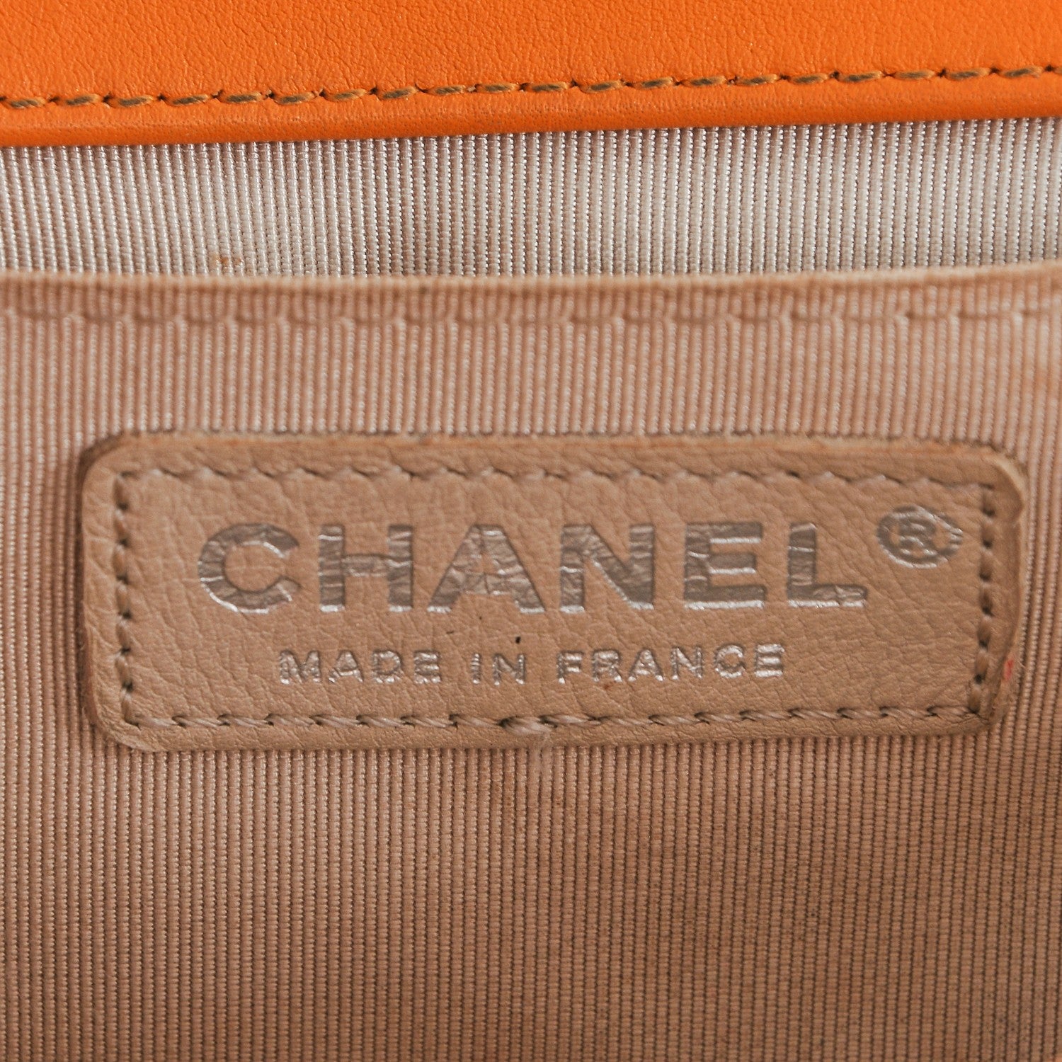 Chanel Crackled Patent Calfskin Medium Boy Flap Orange 6 of 7