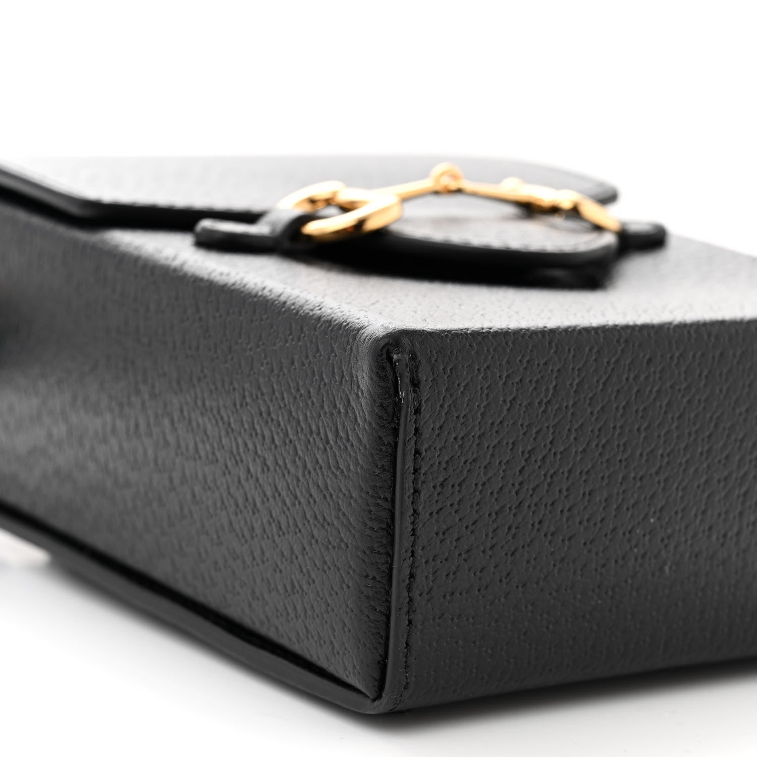 Gucci Dollar Calfskin Vertical Horsebit 1955 Crossbody Bag Black 8 of 9