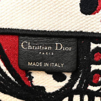 Christian Dior Canvas Embroidered Medium Cupidon Book Tote Latte Multicolor 6 of 10