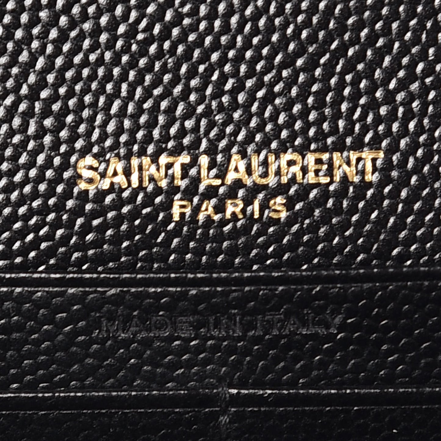 Grain De Poudre Matelasse Chevron Monogram Chain Wallet Black