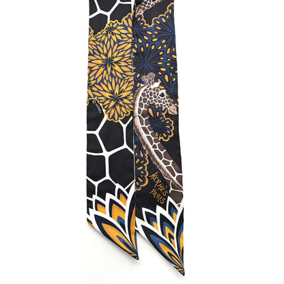 Hermes Silk The Three Graces Twilly Black Gold Taupe 2 of 4